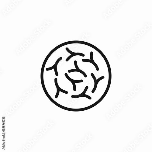immune cells circle icon sign vector