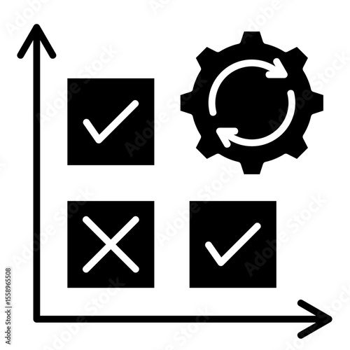 Prioritization Grid  Icon Element For Design