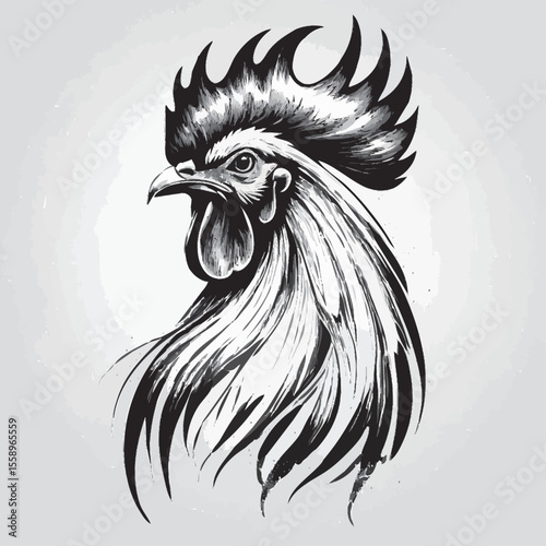 rooster vector illustration