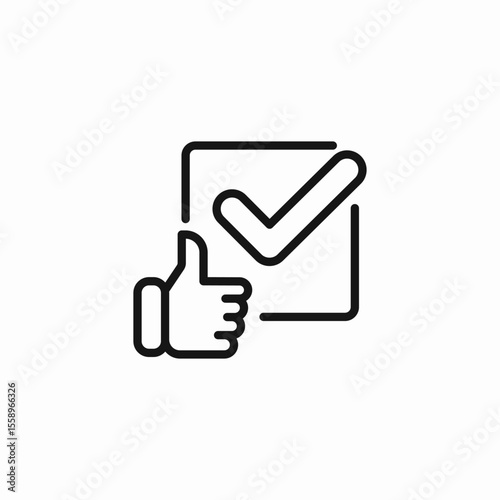 positive feedback checkmark icon sign vector