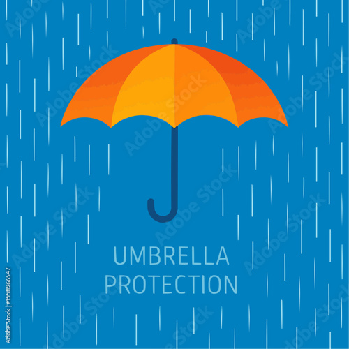umbrella with rain drops