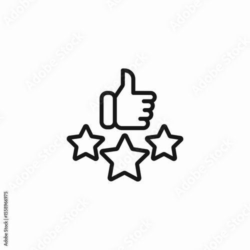 thumbs up icon sign vector