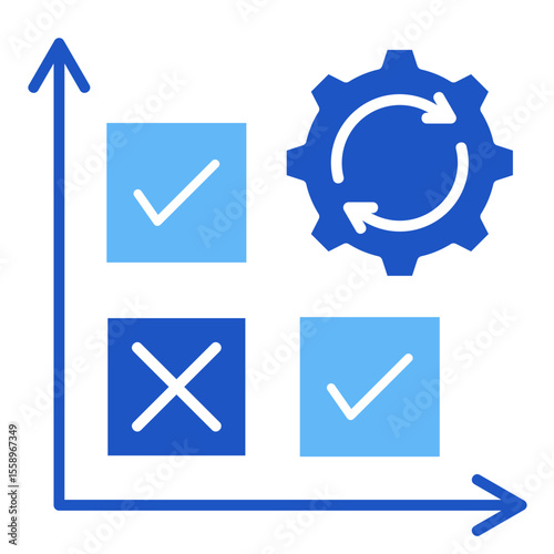 Prioritization Grid  Icon Element For Design