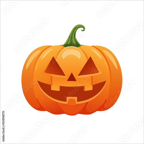 Halloween  Jack O Lantern Character on a White Background