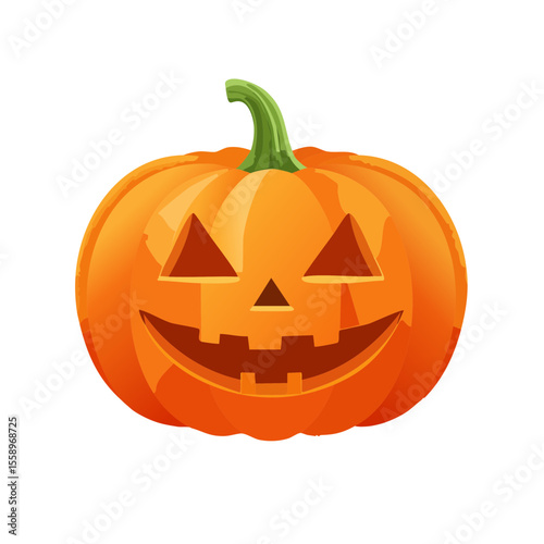 Halloween  Jack O Lantern Character on a White Background