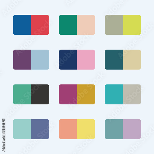 Harmonious color palettes inspiring creativity and modern design trends with clean lines and