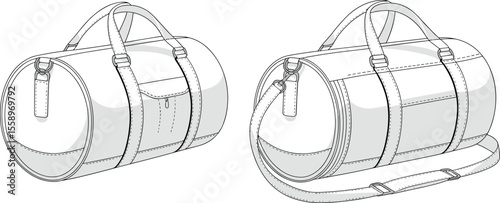 Classic White Leather Duffle Bag with Adjustable Strap and Front Pocket for Travel, Gym, Sports, and Everyday Use