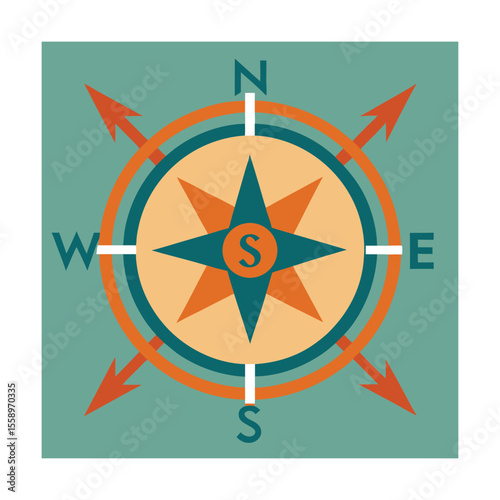 Compass Themed Frames with NSEW Direction Design