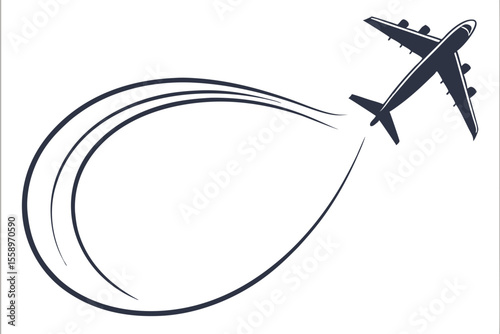 airplane icon isolated on white