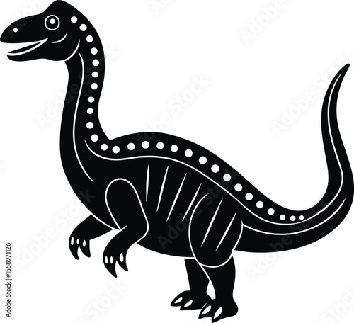Dinosaur pack for kid silhouette illustration