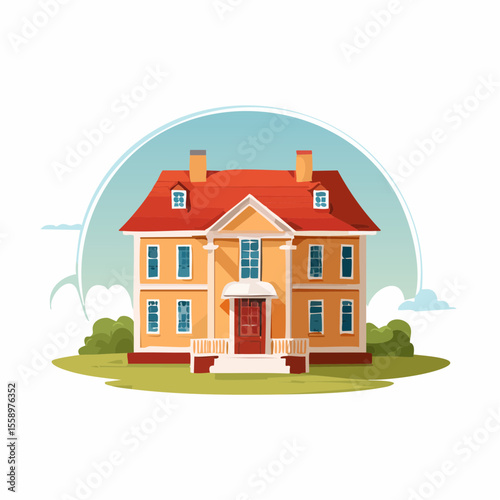 house on a white background