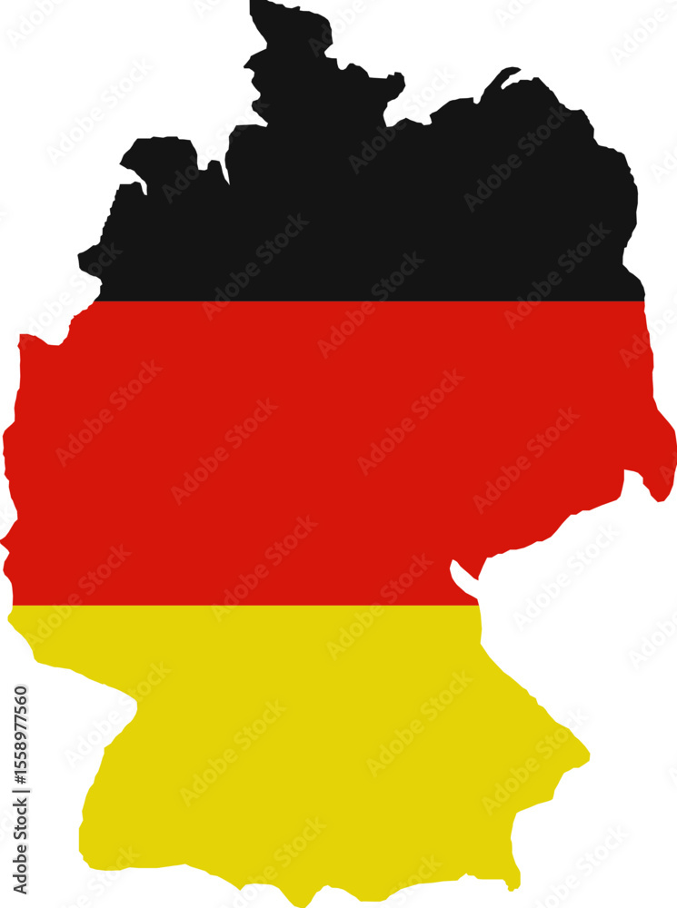 Fototapeta premium Map with flag of Germany