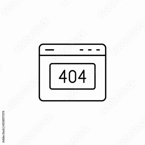 404 error page icon sign vector
