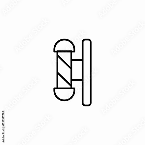 barbershop pole sign icon sign vector