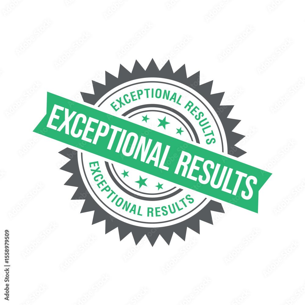 Obraz premium Exceptional Results Letter Rubber Stamp Template