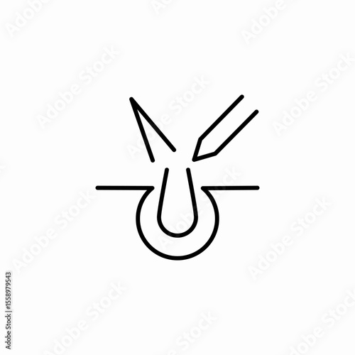 hair follicle treatment icon sign vector