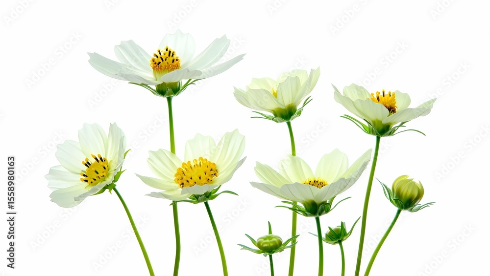 Fototapeta premium daisy flowers isolated on white
