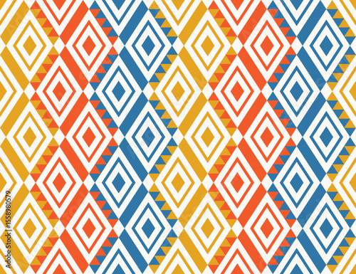 Aztec geometric print. Seamless pattern in tribal. American patterns. Abstract background with ethnic Aztec ornament. Design for background, wallpaper, Fabric, clothing, scarf. Boho motifs.