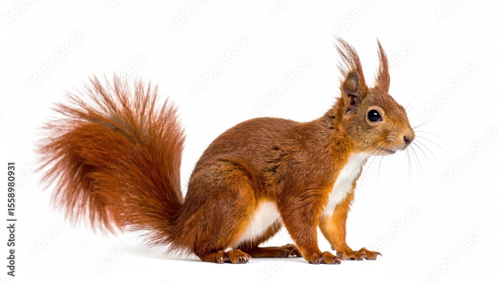Obraz premium Squirrel on white background