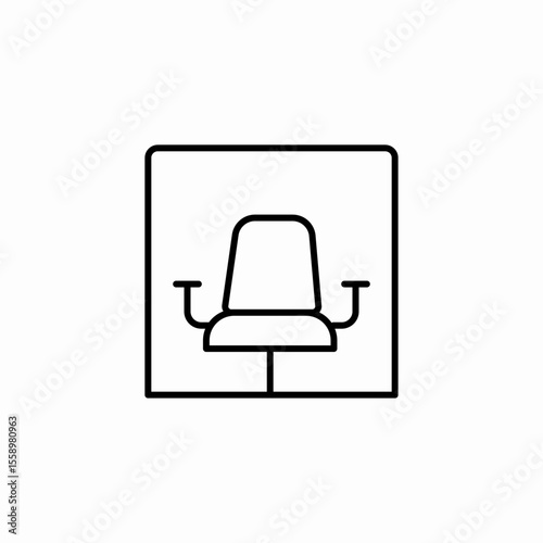 salon chair  icon sign vector