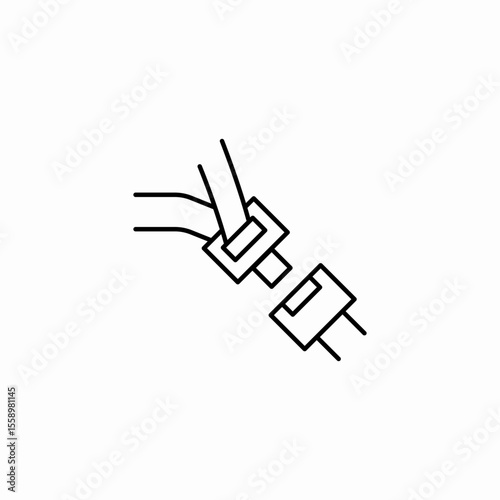seat belt fastened icon sign vector