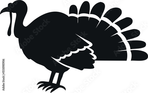 Turkey bird silhouette illustration