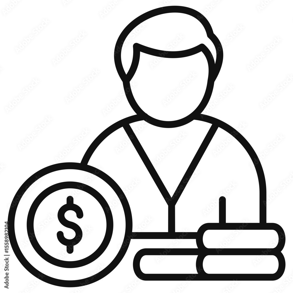 Income Outline Icon Income Outline Icon