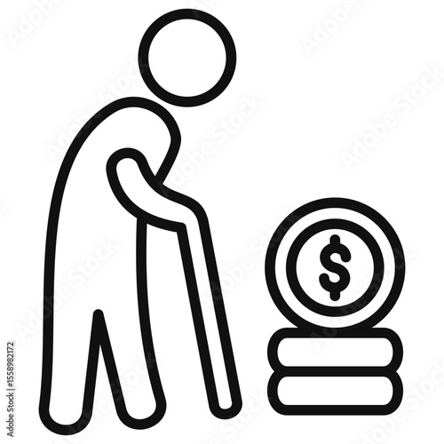 Retirement Outline Icon