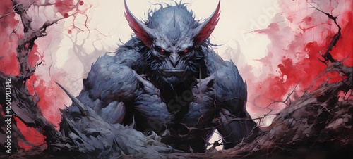 The mighty knight of troll angel,ai generatif