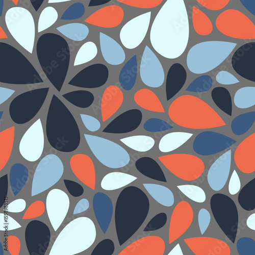 Retro Rainfall Drops Pattern Background