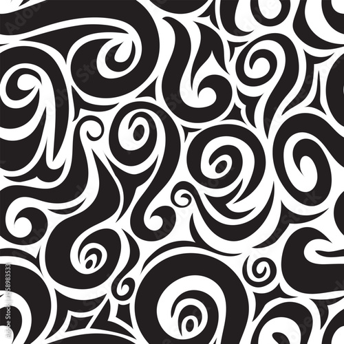 Tribal Vortex Abstract Swirl Pattern