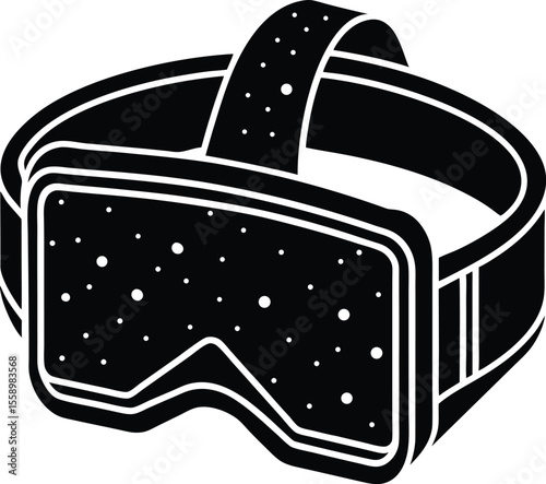 Futuristic virtual reality headset silhouette