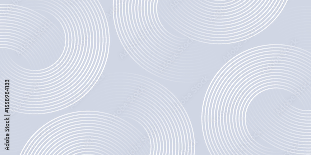 Fototapeta premium Abstract blue glowing geometric lines on dark blue background. Modern shiny blue circle lines pattern. Futuristic technology concept. Suit for cover, poster, banner, brochure, header, website. eps 10