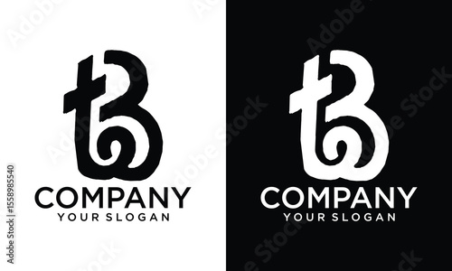 Creative Abstract letter Bt logo. This logo icon incorporate with abstract shape in the creative way. It look like letter b and t.