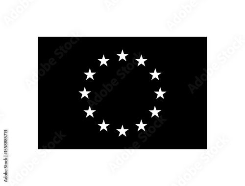 Black flag of European Union