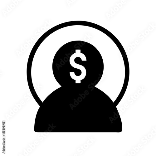 Investor icon representing financial growth and prosperity concept  