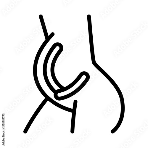 Taping application for pregnant belly outline icon. Kinesiology taping techniques during pregnancy. Belly belt. Reducing pain, swelling, spasms. Back support. Isolated vector illustration