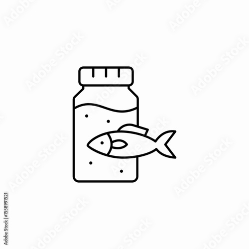 fish oil supplements icon sign vector