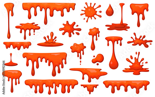 The blood splash vector set