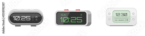 Electronic times vector set icon