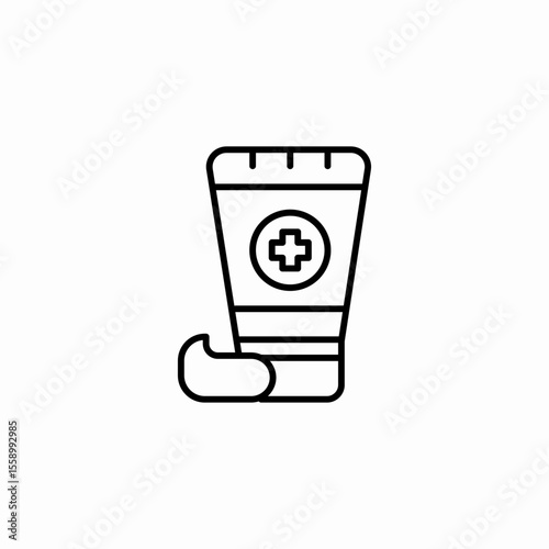 ointment tube cream icon sign vector