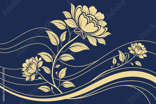  gold classic floral pattern layered over modern f (1)