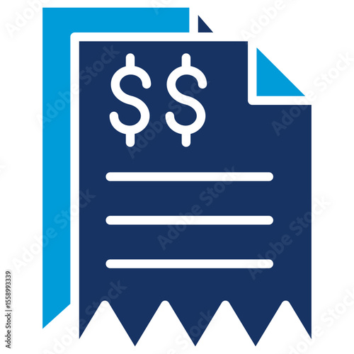 Receipt Flat Blue Icon
