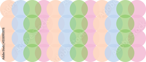 Whimsical Transparent Rainbow Soap Bubble Vector with Dreamy Pink, Blue, and Yellow Hues in Soft Half Opacity circle pattern









