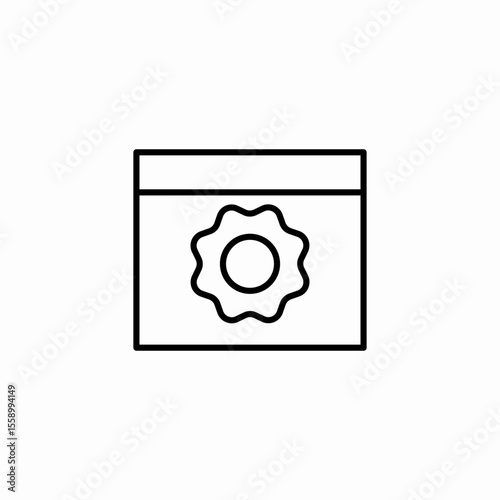 window gear settings icon sign vector