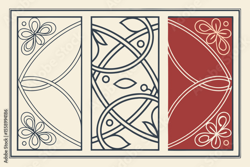  minimal color blocks divided by vintage ornate li