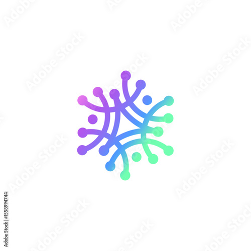 bio splash, floral neuron, plasma circular vector. pharma, clinic logo, abstract, biotech atom, line
