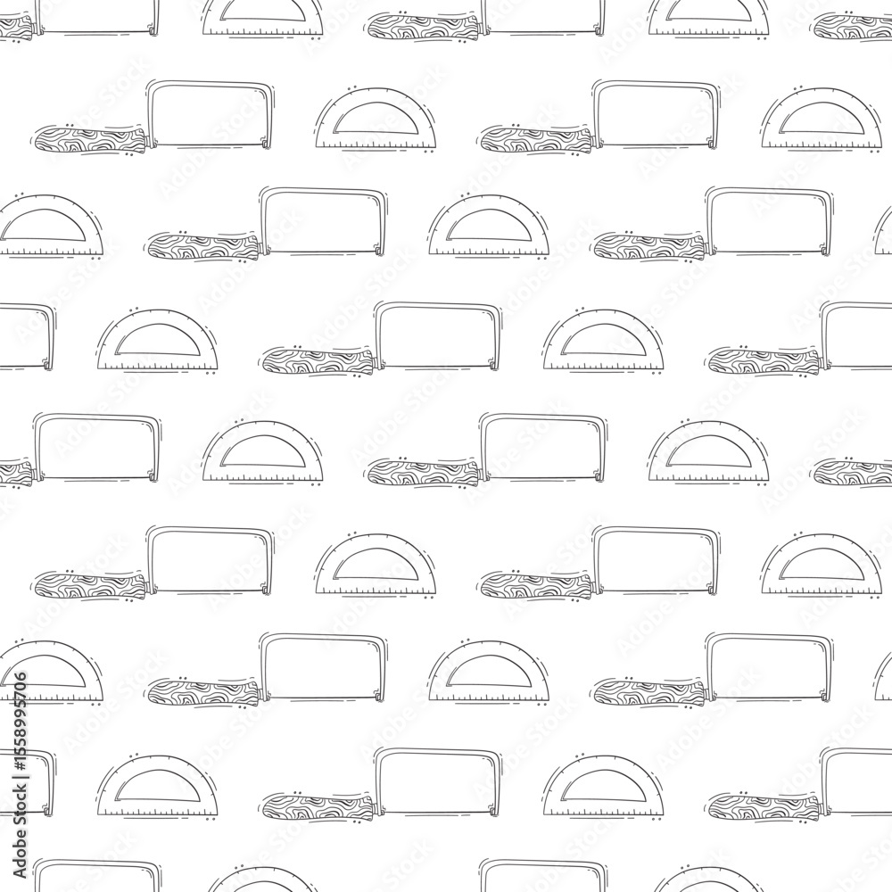 Obraz premium construction pattern. construction tool seamless pattern. doodle construction seamless pattern. construction tool background