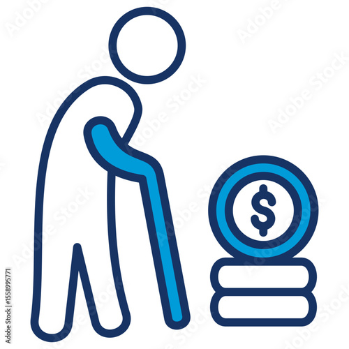 Retirement Blue Icon