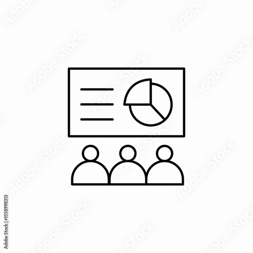 audience presentation meeting icon sign vector
